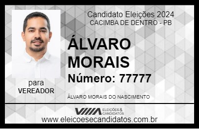 Candidato ÁLVARO MORAIS 2024 - CACIMBA DE DENTRO - Eleições