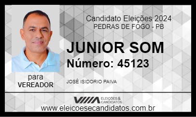 Candidato JUNIOR SOM 2024 - PEDRAS DE FOGO - Eleições