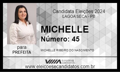 Candidato MICHELLE 2024 - LAGOA SECA - Eleições