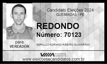 Candidato REDONDO 2024 - QUEIMADAS - Eleições