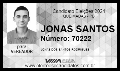 Candidato JONAS SANTOS 2024 - QUEIMADAS - Eleições