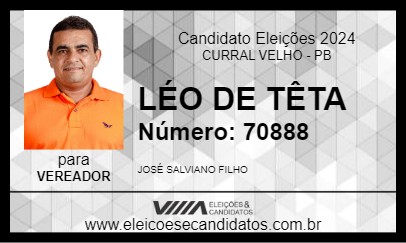 Candidato LÉO DE TÊTA 2024 - CURRAL VELHO - Eleições