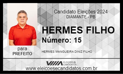 Candidato HERMES FILHO 2024 - DIAMANTE - Eleições