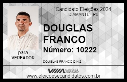 Candidato DOUGLAS FRANCO 2024 - DIAMANTE - Eleições