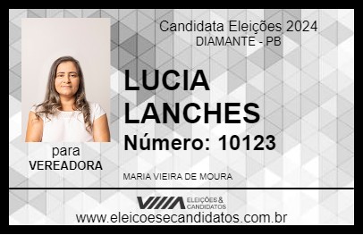 Candidato LUCIA LANCHES 2024 - DIAMANTE - Eleições