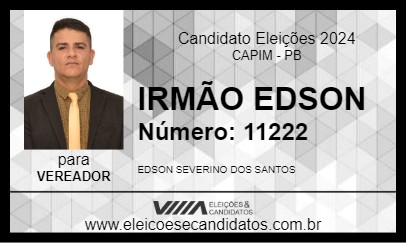 Candidato IRMÃO EDSON 2024 - CAPIM - Eleições