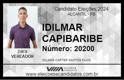 Candidato IDILMAR CAPIBARIBE 2024 - ALCANTIL - Eleições