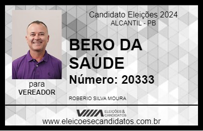 Candidato BERO DA SAÚDE 2024 - ALCANTIL - Eleições