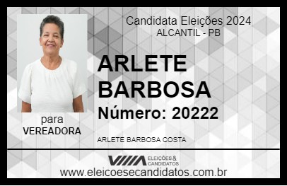 Candidato ARLETE BARBOSA 2024 - ALCANTIL - Eleições