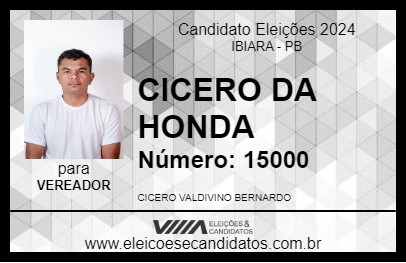 Candidato CICERO DA HONDA 2024 - IBIARA - Eleições