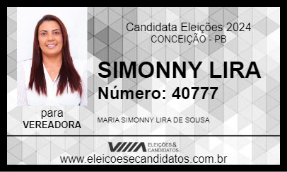 Candidato SIMONNY LIRA 2024 - CONCEIÇÃO - Eleições