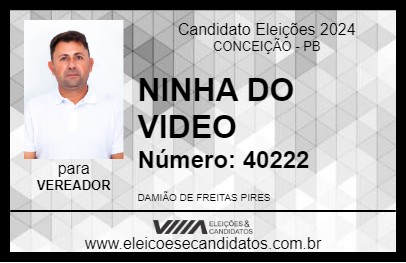 Candidato NINHA DO VIDÉU 2024 - CONCEIÇÃO - Eleições