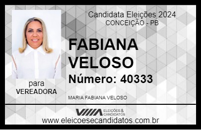 Candidato FABIANA VELOSO 2024 - CONCEIÇÃO - Eleições