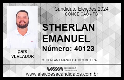 Candidato STHERLAN EMANUEL 2024 - CONCEIÇÃO - Eleições