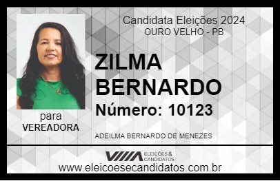 Candidato ZILMA BERNARDO 2024 - OURO VELHO - Eleições