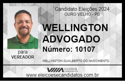 Candidato WELLINGTON ADVOGADO 2024 - OURO VELHO - Eleições