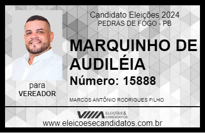 Candidato MARQUINHO DE AUDILÉIA 2024 - PEDRAS DE FOGO - Eleições