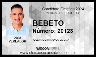 Candidato BEBETO 2024 - PEDRAS DE FOGO - Eleições