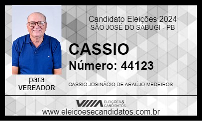 Candidato CASSIO 2024 - SÃO JOSÉ DO SABUGI - Eleições