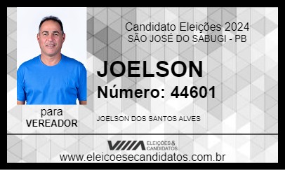 Candidato JOELSON 2024 - SÃO JOSÉ DO SABUGI - Eleições