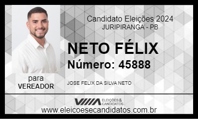 Candidato NETO FÉLIX 2024 - JURIPIRANGA - Eleições