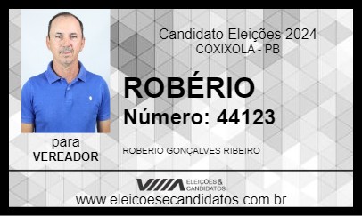 Candidato ROBÉRIO 2024 - COXIXOLA - Eleições