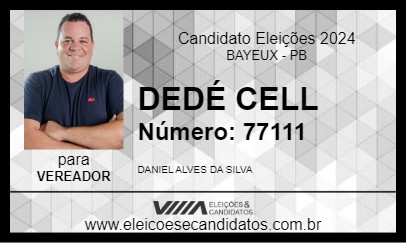 Candidato DEDÉ CELL 2024 - BAYEUX - Eleições