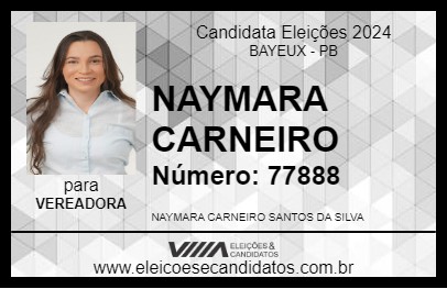 Candidato NAYMARA CARNEIRO 2024 - BAYEUX - Eleições