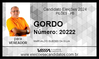 Candidato GORDO 2024 - PILÕES - Eleições