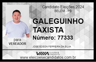 Candidato GALEGUINHO TAXISTA 2024 - BELÉM - Eleições