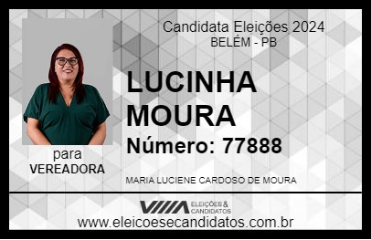 Candidato LUCINHA MOURA 2024 - BELÉM - Eleições