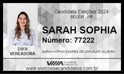 Candidato SARAH SOPHIA 2024 - BELÉM - Eleições