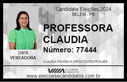 Candidato PROFESSORA CLAUDIA 2024 - BELÉM - Eleições