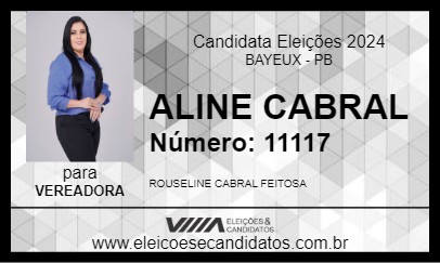 Candidato ALINE CABRAL 2024 - BAYEUX - Eleições