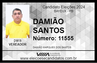 Candidato DAMIÃO SANTOS 2024 - BAYEUX - Eleições