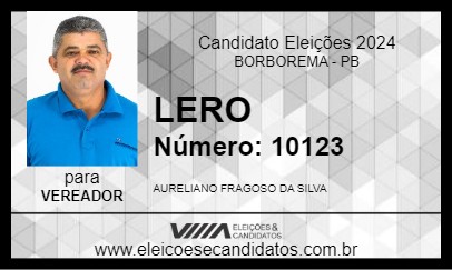 Candidato LERO 2024 - BORBOREMA - Eleições