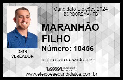 Candidato MARANHÃO FILHO 2024 - BORBOREMA - Eleições