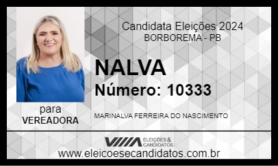 Candidato NALVA 2024 - BORBOREMA - Eleições