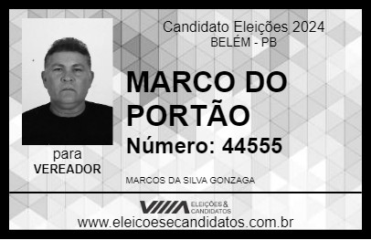 Candidato MARCO DO PORTÃO 2024 - BELÉM - Eleições