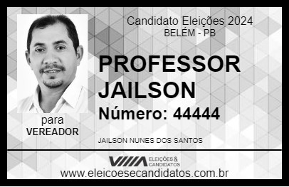 Candidato PROFESSOR JAILSON 2024 - BELÉM - Eleições