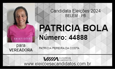 Candidato PATRICIA BOLA 2024 - BELÉM - Eleições