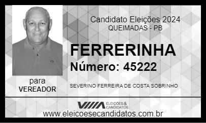 Candidato FERRERINHA 2024 - QUEIMADAS - Eleições