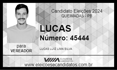 Candidato LUCAS 2024 - QUEIMADAS - Eleições