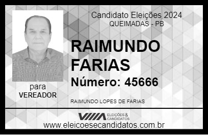 Candidato RAIMUNDO FARIAS 2024 - QUEIMADAS - Eleições