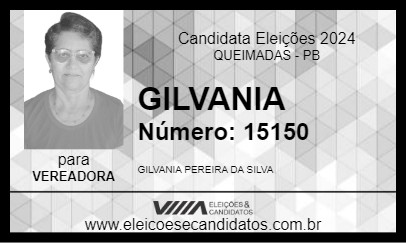 Candidato GILVANIA 2024 - QUEIMADAS - Eleições