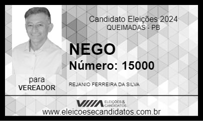 Candidato NEGO 2024 - QUEIMADAS - Eleições