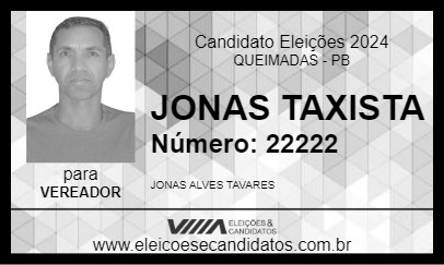 Candidato JONAS TAXISTA 2024 - QUEIMADAS - Eleições