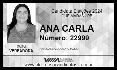 Candidato ANA CARLA 2024 - QUEIMADAS - Eleições