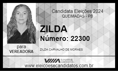 Candidato ZILDA 2024 - QUEIMADAS - Eleições