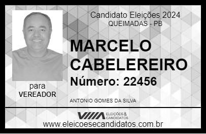 Candidato MARCELO CABELEREIRO 2024 - QUEIMADAS - Eleições